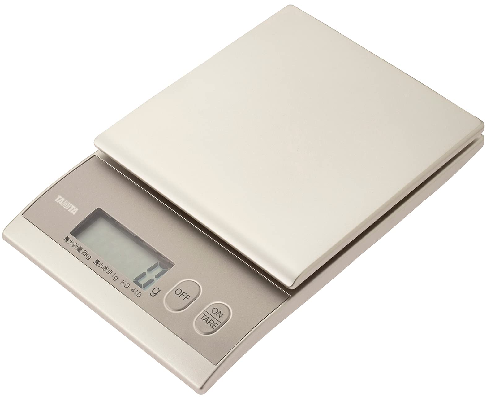Tanita KD-410-GD Cooking Scale, Kitchen Scale, Digital Cooking, 4.4 lbs (2 kg), 0.4 oz (1 g) Unit, Gold