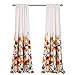 Lush Decor 16T002249 Percy Bloom Window Curtain Panel Pair, 84