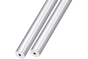METALLIXITY 6063 Aluminum Tube (12mm OD x 3mm ID x 300mm L) 2Pcs, Aluminum Round Tubing - for Home Furnishing, Machinery, DIY Handicraft