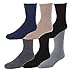 Gilbin's Men's Super soft Fuzzy Slipper Socks. Solid Colors, 6 Pack