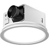 Fitop Bathroom Exhaust Fan with Light, 130 CFM 1.5 Sones, 1100LM, 3CCT | Ceiling Opening 9.25" x 9.25", ETL, Ceiling-Mounted Shower Ventilation Exhaust Fan with Light, Bathroom Vent with Light