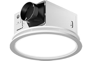 Fitop Bathroom Exhaust Fan with Light,130 CFM 47W Ceiling Mount Shower Ventilation Exhaust Fan, 1.5Sones Bathroom Vent Fan with Light, Fan 1100LM LED Light 3000K/4000K/5000K