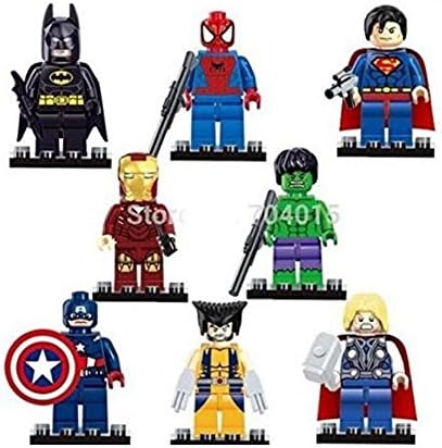 The Avengers Marvel DC Super Heroes Series 8 Pcs Set Minifigures Building Toys New Kids Gift Compatible With Lego