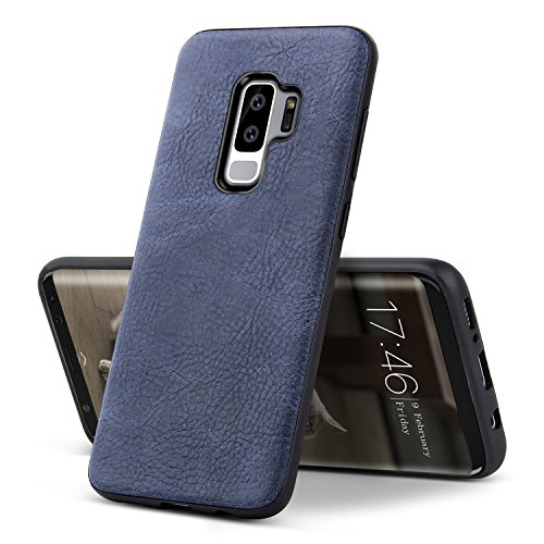 image for Galaxy S9 Plus Case Cover - BELK Vintage Leather Trim Tough PC Back & 