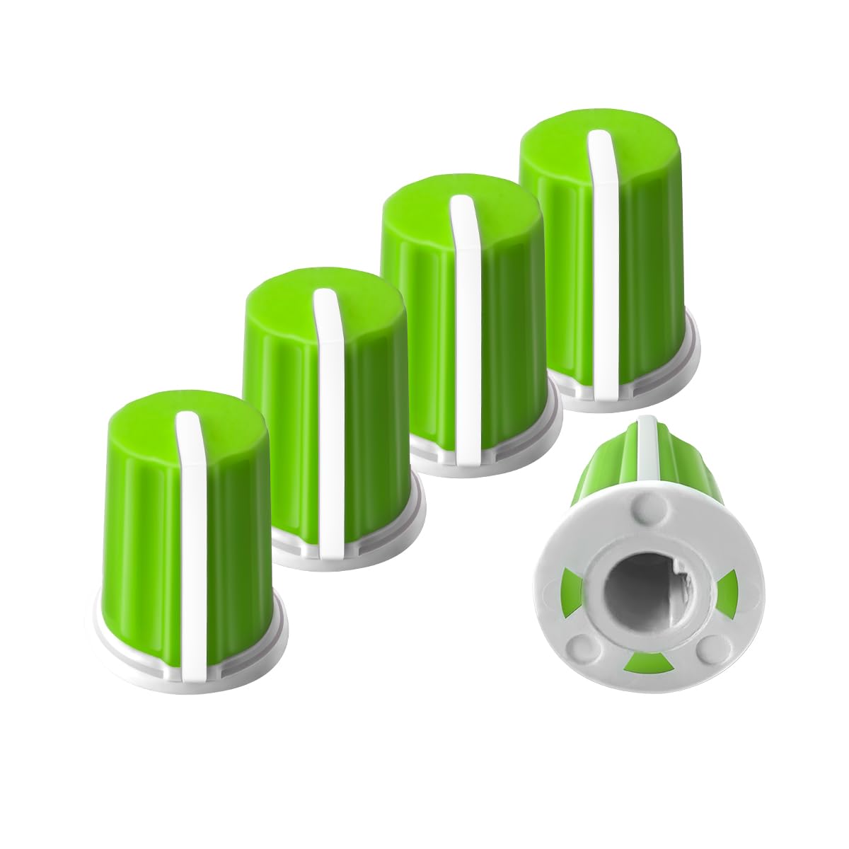 XBERSTAR 5 x Replacement EQ Fader Cap Wheel for Pioneer Numark Rane AKAI Mixer DJ Controller (Green)