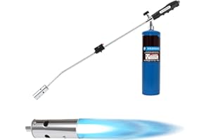 JAYICHENG Weed Torch Propane Burner, Blow Torch,120,000 BTU Propane Torch,Gas Vapor, Self Igniting, Weed Burner with Flame Control Valve and Ergonomic Anti-slip Handle(Use Only With Propane Fuel)