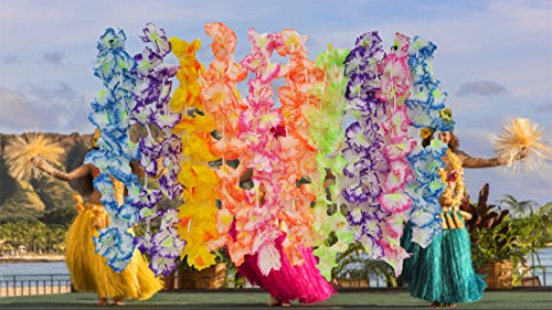 Playscene Hawaiian Luau Jumbo Silk Flower Leis Jumbo Silk (12)