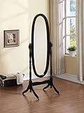 Wooden Cheval Floor Mirror, Black Finish by eHomeProducts (Kitchen)