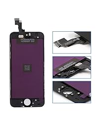 Repuesto de pantalla para iPhone 5S, pantalla LCD de 4 pulgadas, digitalizador de pantalla táctil de repuesto para montaje completo con kit de herramientas de reparación.