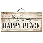 Highland Graphics Motivational Sign ‘This is My Happy Place’ Table or Wall Decor (Standard Version)