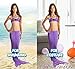 Tendol 3 Pc Swimming Mermaid Tail, Monofin Compatible, For Children, (Mono-fin not included) (Blue, Small)