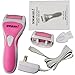 Sminiker Waterproof Electric Callus Remover Rechargeable Pedicure Tools with Extra Callus Shaver Grinding Head to Remove Dead Hard Cracked Skin and Reduce Calluses (Pink)