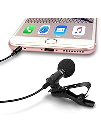 PLAY X STORE Mini Condenser Hands Free Omnidirectional Lavalier Lapel Stereo Microphone,,Tablet & PC With 1.5 Meters Cable (Black)