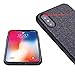 Mofi iPhone X Cases Covers with Art Cloth & Soft TPU Edge and Full-edge Protection Shock- absorbing and with Great Grip Fully Compatibale for iPhoneX(gray)