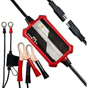 FOVAL 2000mA Automatic Trickle Battery Charger 12V Fully Automatic Battery Charger for Car Motorcycle Lawn Mower SLA AGM GEL CELL WET Lead Acid Batteries