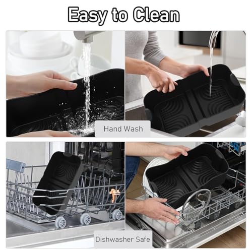 Silicone Air Fryer Molds for Ninja Foodi FlexDrawer AF500EU 10.4L COSORI Dual Blaze TwinFry 10L, Rectangular Air Fryer Accessories for Ninja AF500EUCP 10.4L