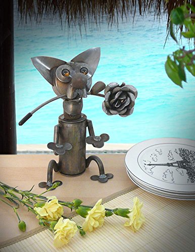 Recycled Metal Chihuahua Sculpture - Image 4