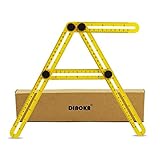Angle-izer Template Tool - General Tools Plastic Protractor Multi Angle Ruler Measuring Ruler Fits for DIY Wood Tile Carpenter,Handymen,Builders,Craftsmen,Engineer