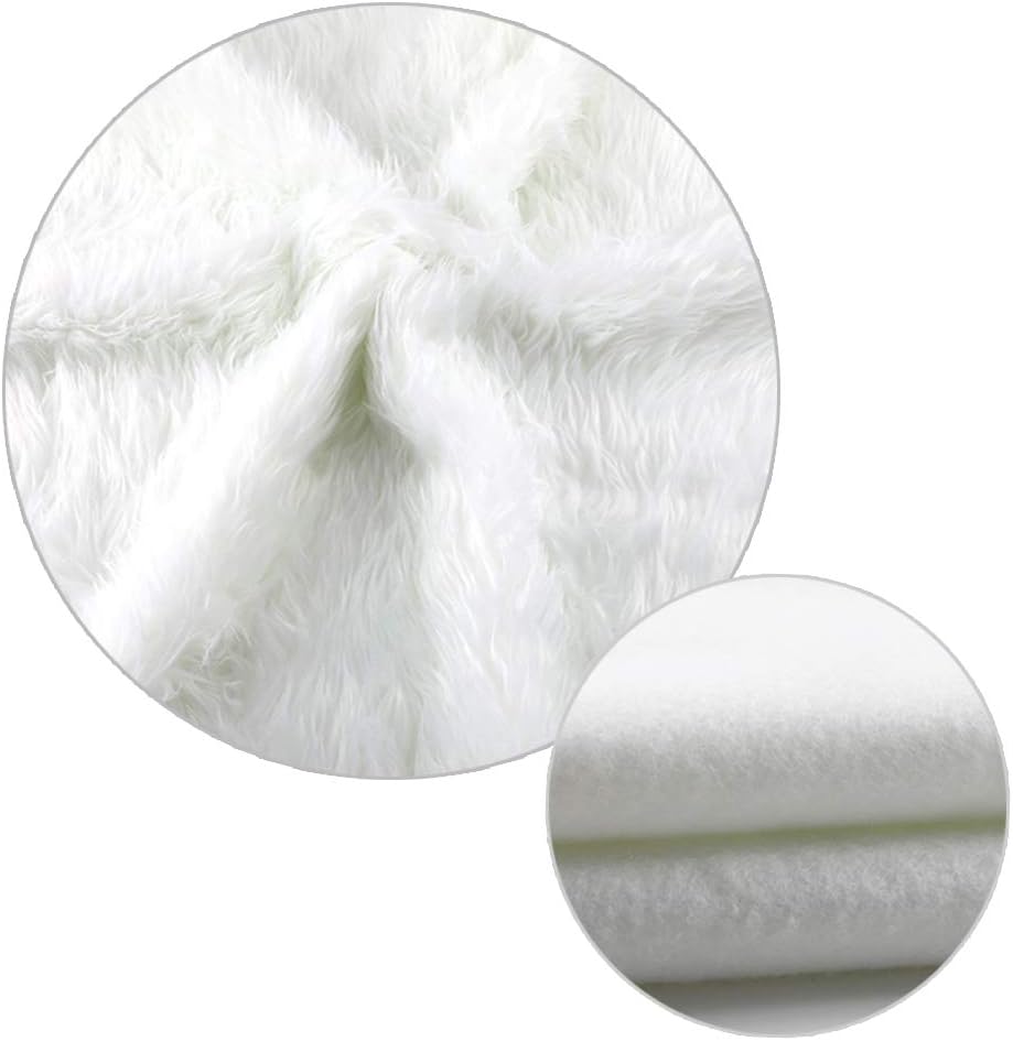 HOWAF Faux Fur Christmas Tree Skirt Snow White Xmas Tree Skirt Christmas Tree Mat Base Cover For Christmas & New Year Xmas Holiday Party Decorations Supplies - Image 5