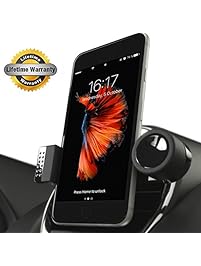 Luxury Car Cell Phone Mount Holder For Air Vents, 360° Rotation | Fits All Smartphones Including iPhone 7, 7 Plus, 6, 6S | 6 Plus, 6S Plus, iPhone 5, 5S | Galaxy S5, S6, S7, S7 Edge, S8, Note 7