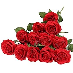 LVEFIT Artificial Rose Flower Red Flowers Red Rose