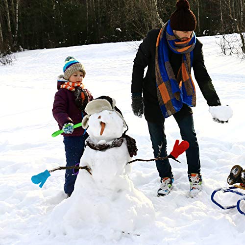 MENOLY 4 Pairs Toddler Magic Stretch Mittens Winter Warm Kids Knit Gloves for Little Girls Boys 4 colors