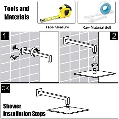 Chrome Poli Boen G0017 Laiton Bras De Douche Rond Bras Support Mural Pour Douchette Accessoire Salle De Bain 400mm Accessoires De Salle De Bain Cuisine Maison Helpacreche Co Za