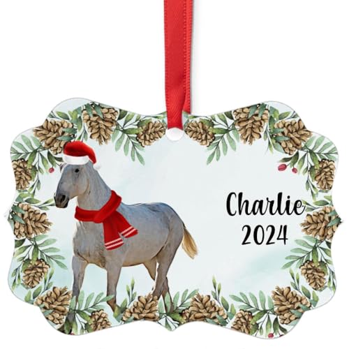 Roan Percheron Horse Christmas Ornament 2024
