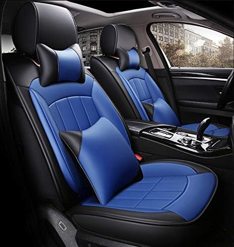 ZJYHYF Universal (Front& Back) Leather Car Seat Covers for Mini All Models Cooper Countryman Cooper Paceman Car Styling Car Accessories,Blue