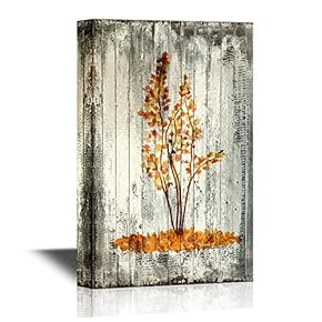 Tree Branch on Wood Background Vintage Style