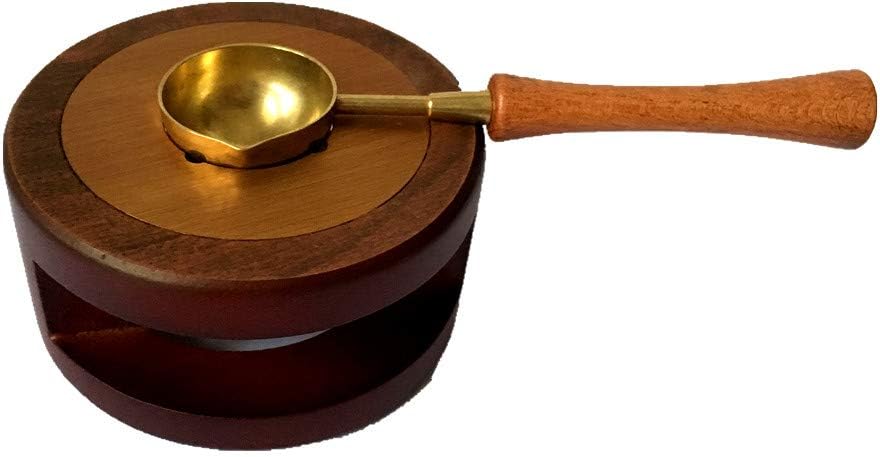 Moorlando Wax Seal Warmer, Wax Seal Furnace with Melting Spoon Kit Wax Beads Sticks Melting Tool for Wax Sealing Stamp