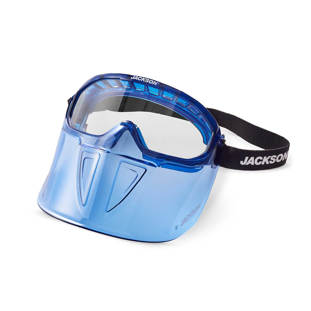 Photo 1 of Jackson Safety 21000 - Safety Goggle - Gpl500 Premium Series - Clear Lens - Anti-fog - With Flip-up Detachable Face Shield - Blue Body