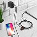 USB C Wall Charger RAVPower 24W Dual Type C Travel USB Charger 5V/3A Fast iSmart Charger Compatible iPhone X 8，Nintendo, Google Pixel XL, Galaxy S9 S8 Note8 (Black)