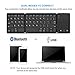 Foldable Bluetooth Keyboard, Vive Comb Dual Mode Bluetooth & USB Wired Rechargable Portable Mini BT Wireless Keyboard with Touchpad Mouse for Android, Windows, PC, Tablet-Black
