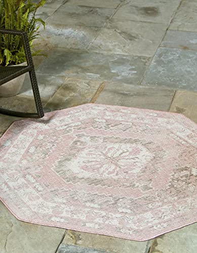 Unique Loom Outdoor Traditional Collection Area Rug - Valeria (7' 10" Octagon,…