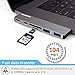OneOdio FREEGENE USB C Hub,Aluminum Pass-Through Charging Type-c Hub with 40Gbs Thunderbolt 3, USB 3.0 Port, USB 2.0 Port for New 13