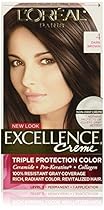 L'Or&eacute;al Paris Excellence Cr&eacute;me Permanent Hair Color, 4 Dark Brown