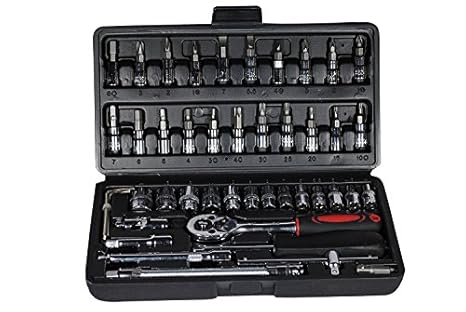 Grizzly 46 In 1 Pcs Tool Kit & Screwdriver and Socket Set