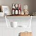 HOMEIDEAS 4 Pack Under Shelf Basket Slides Under Storage Shelves for Kitchen,Pantry,Cabinet White