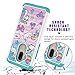 DAMONDY Alcatel 7 Case,Alcatel 7 Folio,Alcatel Revvl 2 Plus 2018, 3D Cute Diamond Bling Glitter 2 in 1 Shockproof Hybrid Heavy Duty Shock Dual Layer Armor Defender Cover Phone Case-Mail Horse
