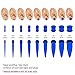 BodyJ4You 36PC Gauges Kit Royal Blue Acrylic Taper Plug 14G-00G Ear Stretch O-Rings Body Piercing