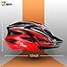 JBM Adult Cycling Bike Helmet Specialized for Men Women Safety Protection CPSC Certified (18 Colors) Black/Red / Blue/Pink / Silver Adjustable Lightweight Helmet with Reflective Stripe and Remova