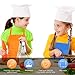 Syntus 2 Pack Child Apron Adjustable Kid Bib Aprons Water Resistant with 2 Pockets Kitchen Painting Aprons with 2 Pairs of Oversleeves for Art, DIY, Cooking