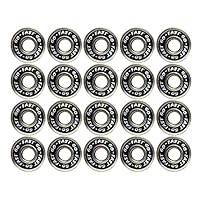 FaGoBearing Premium Inline Skate Bearings, Roller Skate Bearings, 608, ABEC, Black Mamba (Pack of 20)