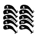 Golf Club Headcovers, Aeola Zipper headcovers for golf clubs iron covers with Interchangeable Number Tag, Black White - 10Pcs