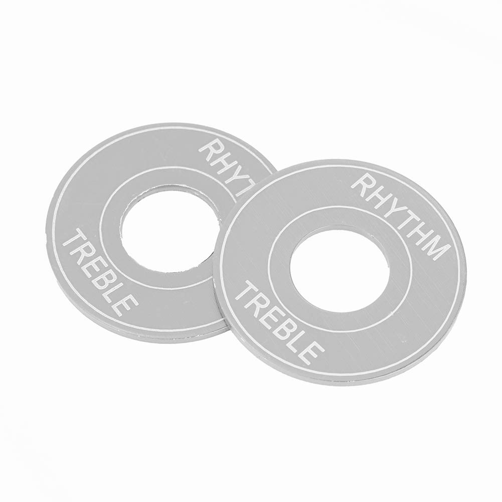 Aluminum Toggle Plate for LP EPI Electric Guitar - Rhythm Treble Washer Silver
