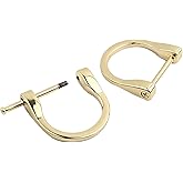 MAHAVIMOKSA 10pcs 18mm D-Rings Horseshoe U Shape Screw In Shackle for DIY Handbag Purse Straps Belting Leather Craft