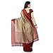Rajnandini Saree for women Tussar Silk Stripes Printed Indian Traditional Saree (JOPLNB3011C_Beige&Maroon_Free Size)