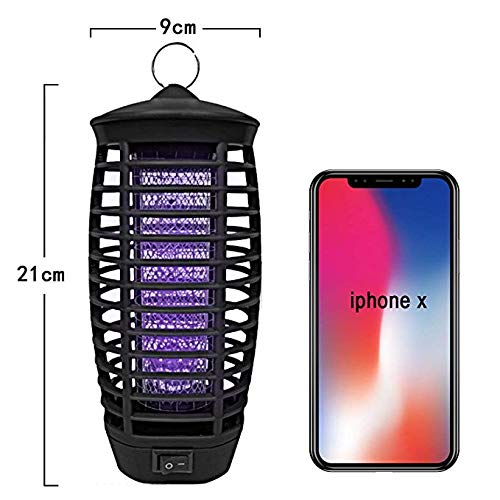 Wanqueen 2019 Upgraded Bug Zapper, Indoor Outdoor Electronic Insect Killer with UV Light, Mosquito Trap, Fly Pests Catcher Lamp (Black)