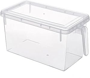 Plastic Keep Fresh Portable Refrigerator Fridge Sealed Food Fruits Storage Box Organizer Container Storage Box Food Container 602 (Color : White)